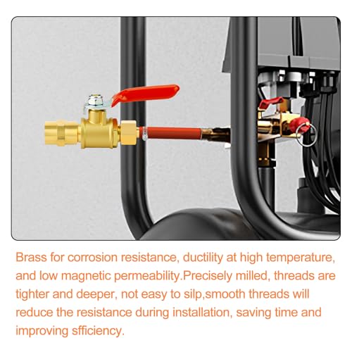 Image of GASHER 3PCS 1 /8 Inch Brass Mini Ball Valve, Shut Off Valve, 1 /8 Inch MNPT Thread Pipe Fitting