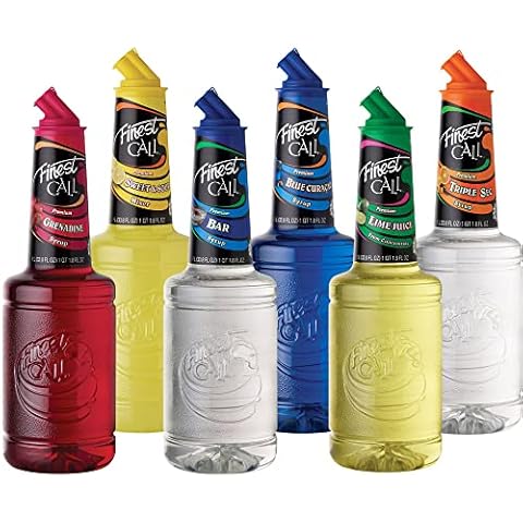 Finest Call Premium Bar Essentials Drink Mixes Variety, 1 Liter Bottles (33.8 Fl Oz), Pack of 6 Flavors Cover