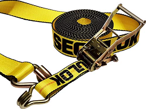 Seculok 2X27 Ratchet Straps With Double J Hooks, Breaking Strength: 10,000Lbs #TOP1