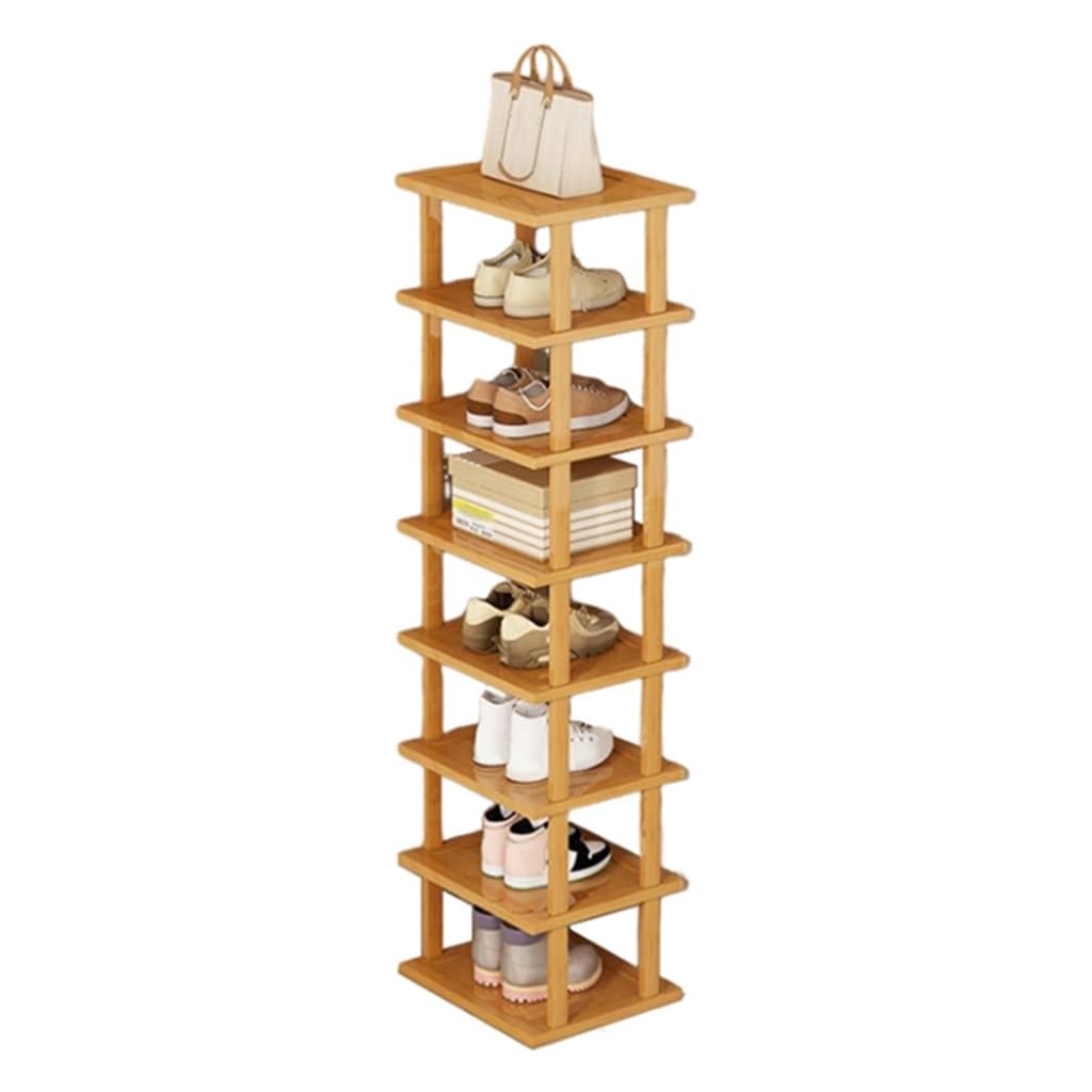 Meuble chaussures bambou vertical 8 niveaux parfait pour ranger le dressing
