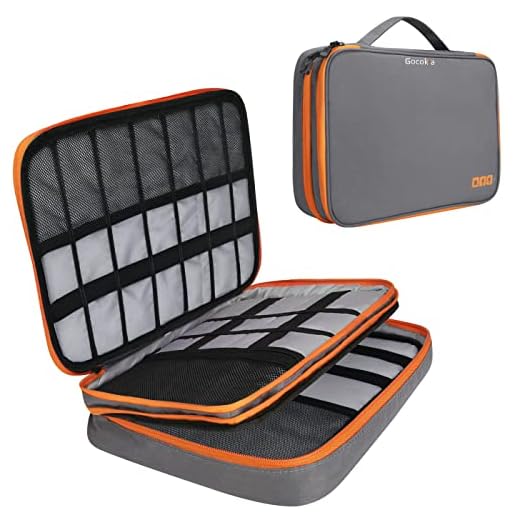 Organizador de Accesorios electrónicos de Viaje, Cokia, Bolso de Almacenamiento de Gran Capacidad, Organizador de Cables, Bolsa de Transporte Impermeable para computadora portátil de 11,6