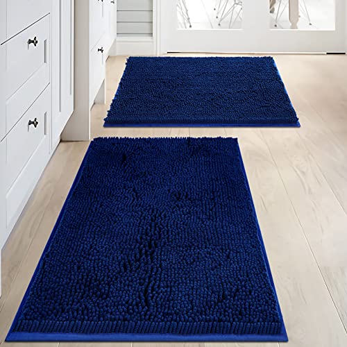 Abilliongo Bathroom Rugs Set Non Slip Bath Mat Chenill Soft Bath Mat For Bathroom Rug Water Absorbent Comfortable Bathroom Mat Rugs #TOP19