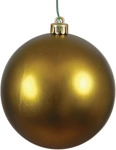 Vista 53 de Vickerman Adorno de bola de caramelo rojo de 12 pulgadas, inastillable y resistente a los rayos UV, confiable y listo para colgar, adornos rojos