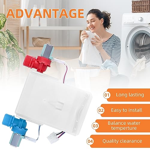 W11210459 W10869799 Washer Water Inlet Valve Compatible for Whirlpool Maytag Kenmore Amana Replaces W10838319 PS12349267 W10423124 33190189 W11210459VP by MIFLUS