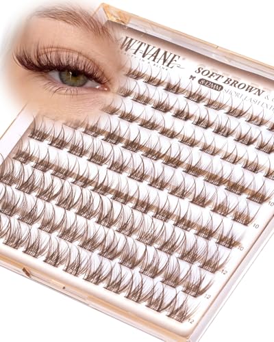 Brown Lash Clusters Natural Eyelash Clusters 8-10-12mm Short Lash...
