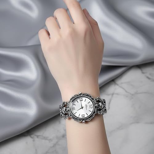Miniatura 5 de Blekon Collections - Reloj de pulsera de cuarzo japonés para mujer, estilo egipcio, estilo concho