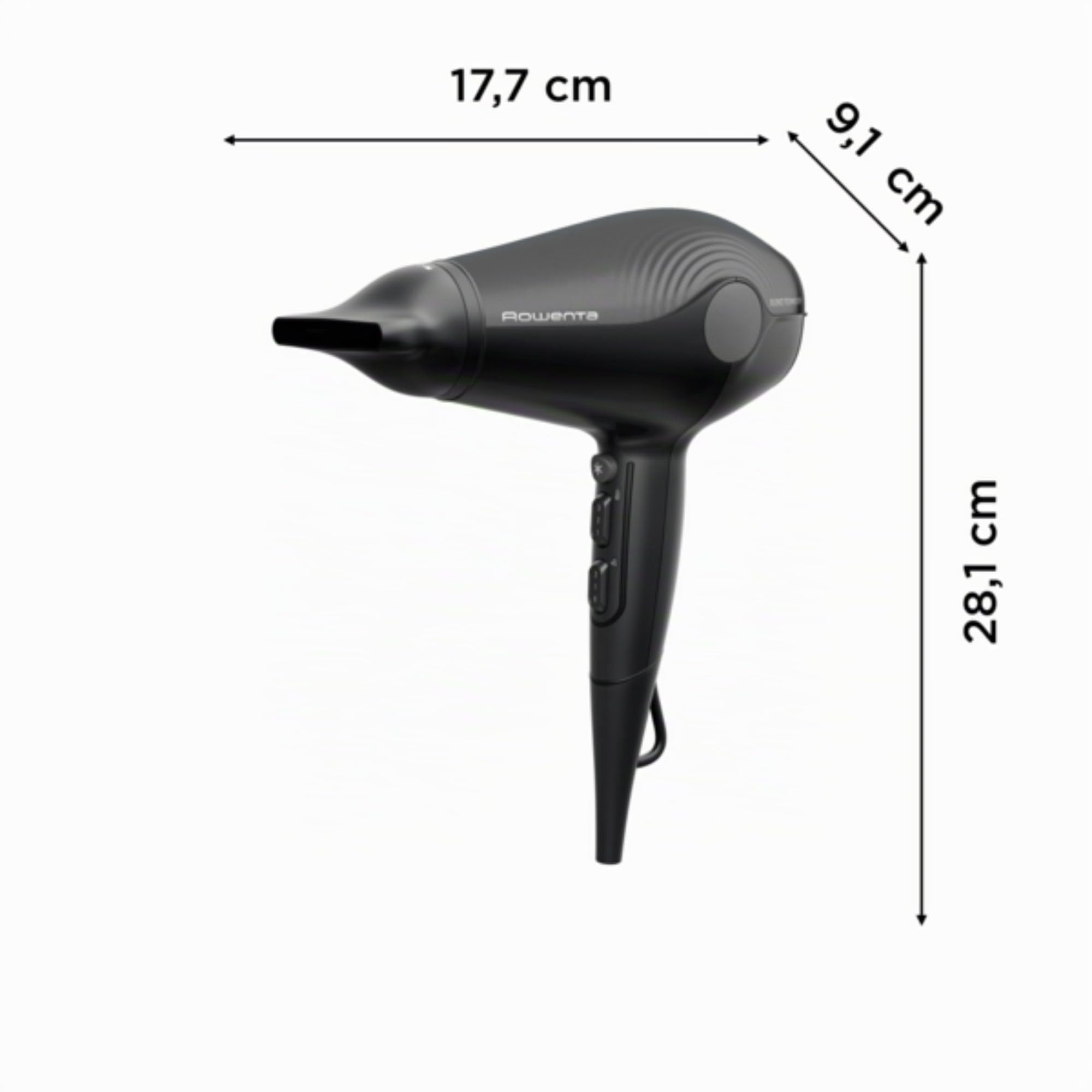 Secador de pelo Rowenta Ultra Silence, extremadamente silencioso, 2100 EW para un potente flujo de aire, tecnología generadora de iones antiestáticos, compacto, ligero, CV6430F0