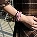 HAHAHE® Women's Boho Leather Wrap Bracelets Trendy Layered Bracelets with Magnetic Clasp Strackable Bohemian Jewelry Fashion Gifts (Pink)