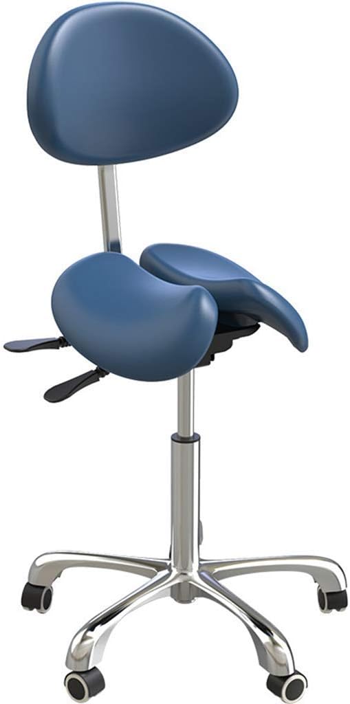 BGSFF FyuFE Exquisite Ergonomic Rolling Clinic Saddle Chair Creative Lift Split Seat Style Backrest Saddle Stool with Two Tilting Option Home Bar Office for All of People