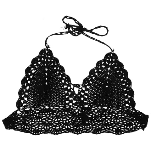 VALICLUD Women's Boho Crochet Bikini Top Cover
