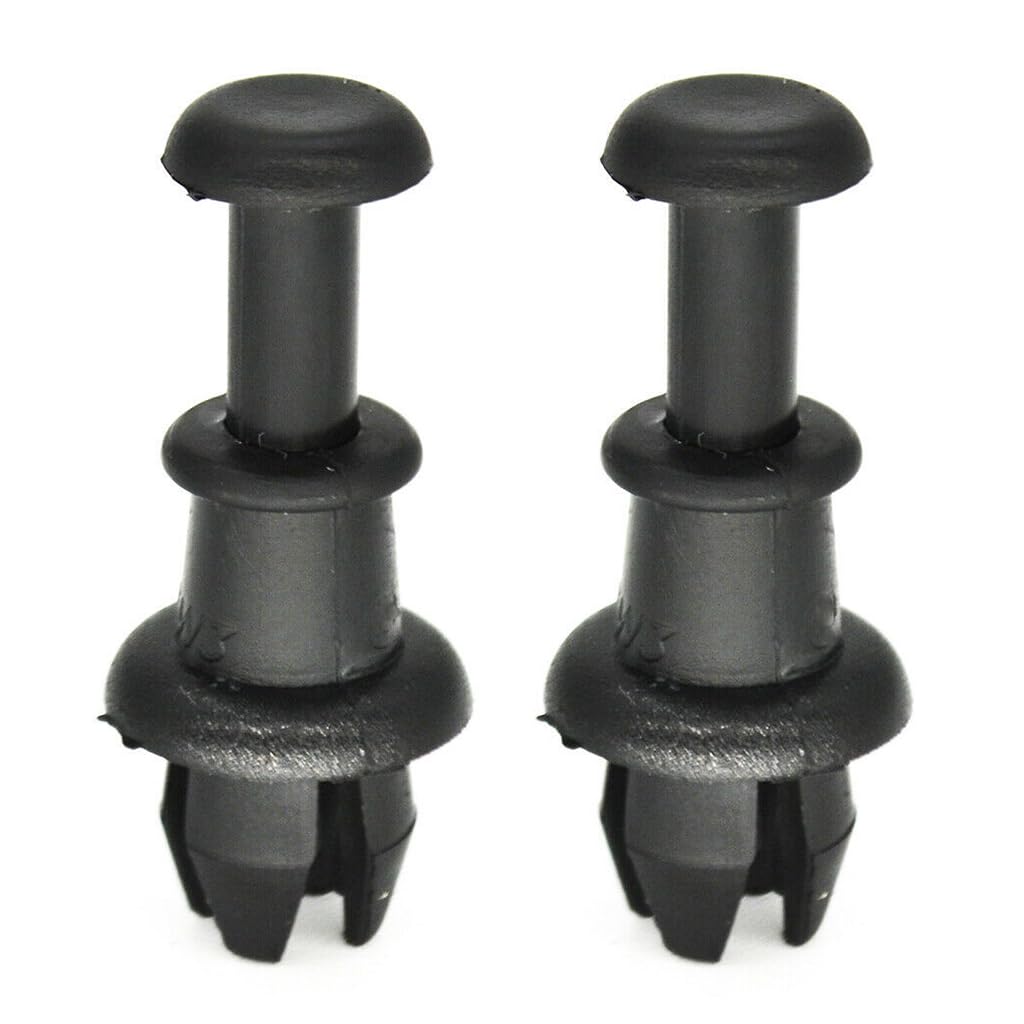 Riiichflowshop Black 2 Pcs/Set Parcel Shelf Load Cover Strap Pin Clip Retaining Hook Paired Clips For 5 Mk6 Push-In Rivets Plastic
