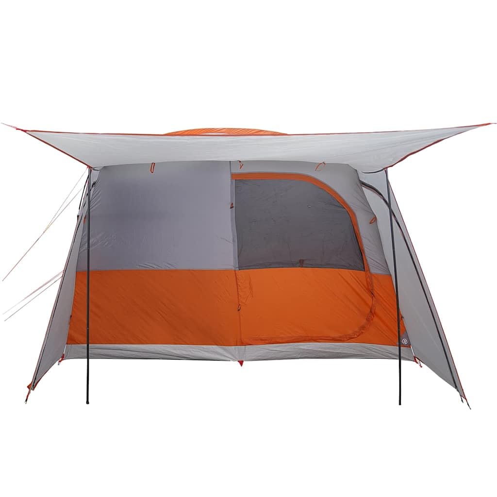 Tenda da Auto per 4 Persone, Impermeabile e Antivento, Grigio/Arancione, con Borsa Trasporto, Design a 2 Zone, per Campeggio e Viaggi, 435 x 320 x 213 cm