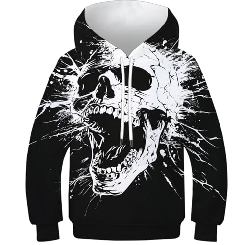 Sweat enfant imprimé serpent 3D pull manches longues sport casual confortable