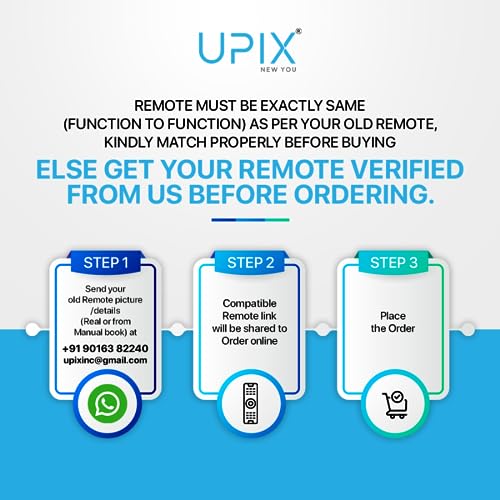 Image of Upix Compatible Tata Sky SD /HD /HD+ /4K DTH Set Top Box Remote No. 8 | No Recording | Pairing Required to Sync TV Functions