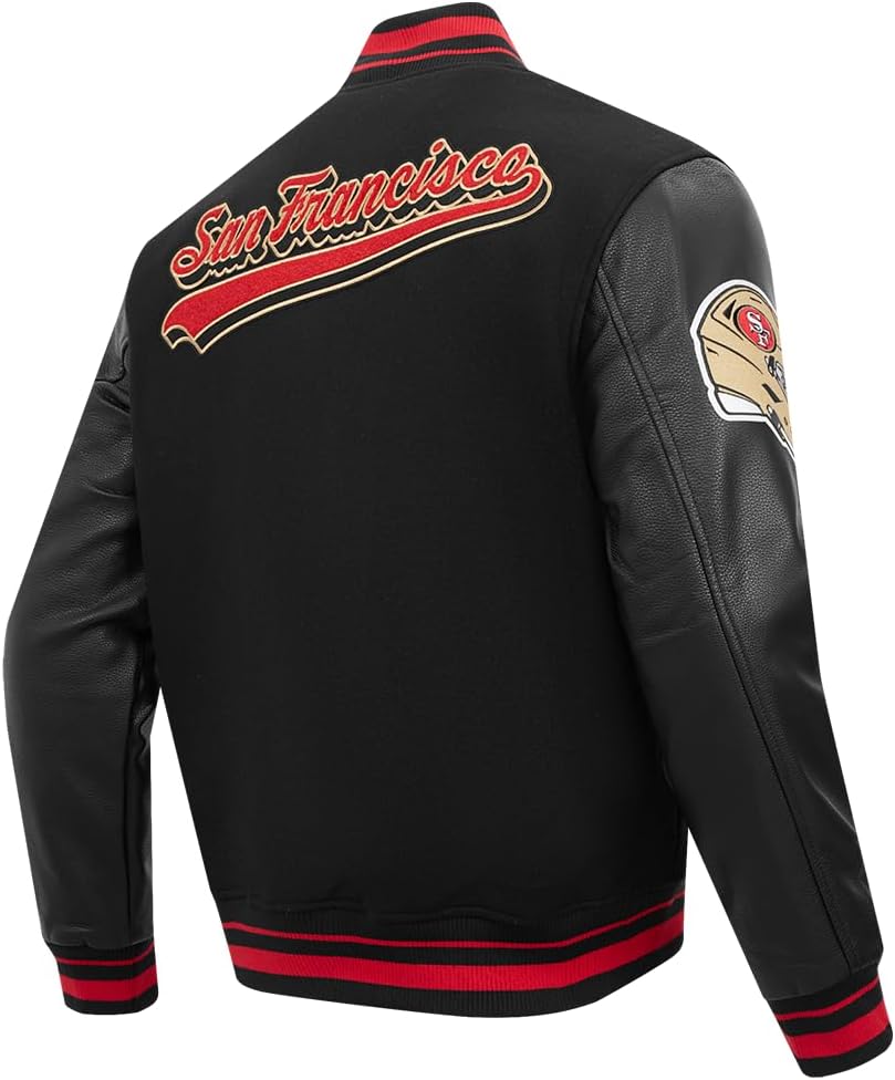 Pro Standard Mens NFL Script Tail Varsity Jacket - Image 5