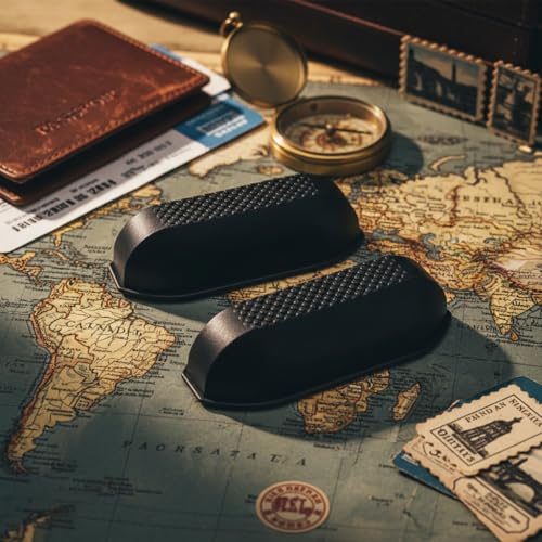 Image of 1Pair Replacement Plastic Stud Luggage Feet Pads Baggage Replacement Stud Foot Black Feet Pads for Luggage Bags Suitcase Stand Feet for All Suitcase Luggage and Travel Gear Travel Accessories