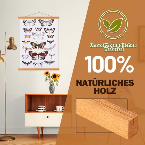 Ywlake A0 Posterleiste Posterschiene Posterleisten, Magnet Magnetische Holz Poster Aufhänger Halter Rahmen Leisten Bild Bilder Bilderrahmen… – Ansicht 3