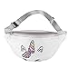 Produktbild FENICAL Gürteltasche Einhorn Pailletten Gürteltasche Glitzer Cartoon Brusttasche für Frauen Mädchen (Weiß)