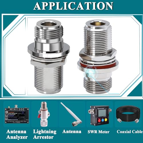 Adaptador Coaxial N Hembra a Hembra 2 Piezas TUOLNK miniatura 4