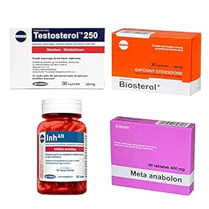 MEGABOL MEGA SET – Testosterol 250 30 capsules + Biosterol 30 capsules + Inh-AR 60 capsules + Meta anabolon 60 tabletten – Testosteronboosters – Inhibitor Aromatase – Estogeenblokker – Spiergroei