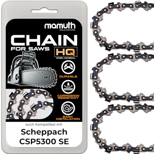 3x Sägekette Kettensäge 50cm 1,5mm 0,325\" 76TG für Scheppach CSP5300 SE 3x Sägekette Kettensäge 50cm 1,5mm 0,325\" 76TG für Scheppach CSP5300 SE