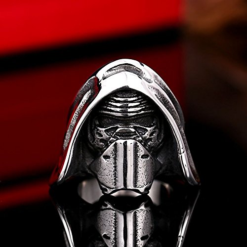 高級感 特A品 アクセサリー スター・ウォーズ 彫刻 カイロ・レン リング プレゼント 贈り物 (14号～29号) ステンレス メンズ B系 お兄系 誕生日 記念日 ファッション男性用 指輪 (ステンレス鋼, 26号)