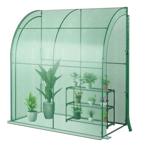 RELAX4LIFE Gewächshaus, Foliengewächshaus Winterfest mit 3-stöckigem...