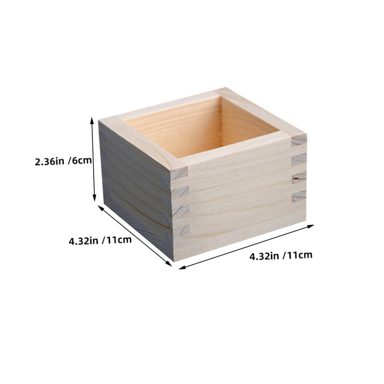 CONGARTENO 2pcs Box Wooden Sake Cup Japanese Tea Cup Masu Cups Square Sake Boxes Square Boxes Square Sake Cups Ochako Cups Portable Sake Cup Container Sake Glasses Portable Cup Container