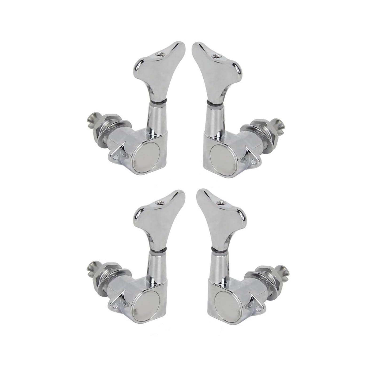 Paquete De 4 Afinadores (2L2R) Para Bajos Eléctricos Clavijas Guitarra(Chrome)