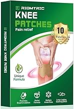 RIOMTRIC Herbal Pain Relief Knee Patches-10 | Adhesive Heat Patches Made with Natural Wormwood | Instant Extract Patch Relief of Joint Pains for Knee, Back, Neck, Shoulder Pain (10 Pads (Pack of 1))