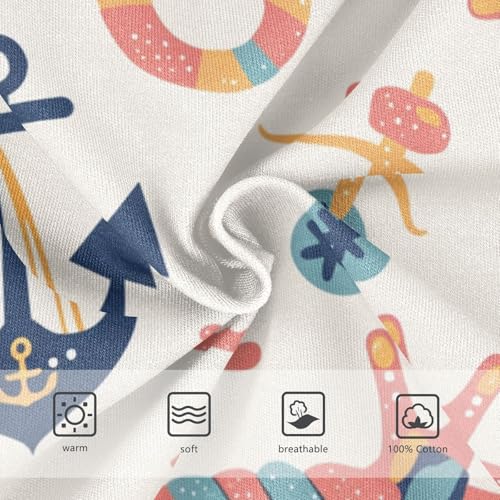 KLL Nautical Themed Simple Anchors Toddler Boy Pure Cotton Underwear Briefs Cute Undies3
