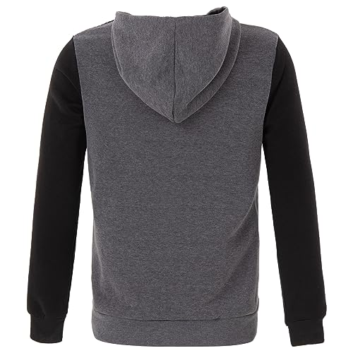 Men's Full Zip Hoodie Long Sleeve Sweatshirt with Pockets Lightweight Color Block hooded3