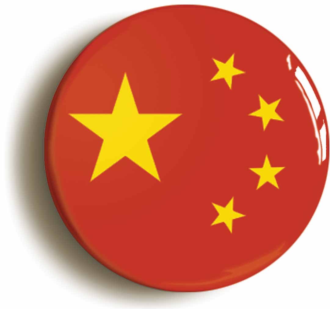 China Chinese National Flag Fridge Magnet (Circular 2inch / 50mm Diameter)