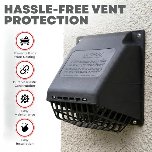 Grille d'aération avec pare-oiseaux Deflecto BigMouth anti-intrusion
