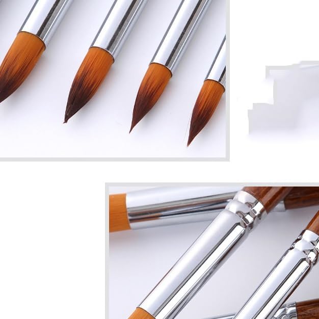Colour Nylon Hair Brush Linen Stick Long Watercolour Brushes Art Supplies image 3