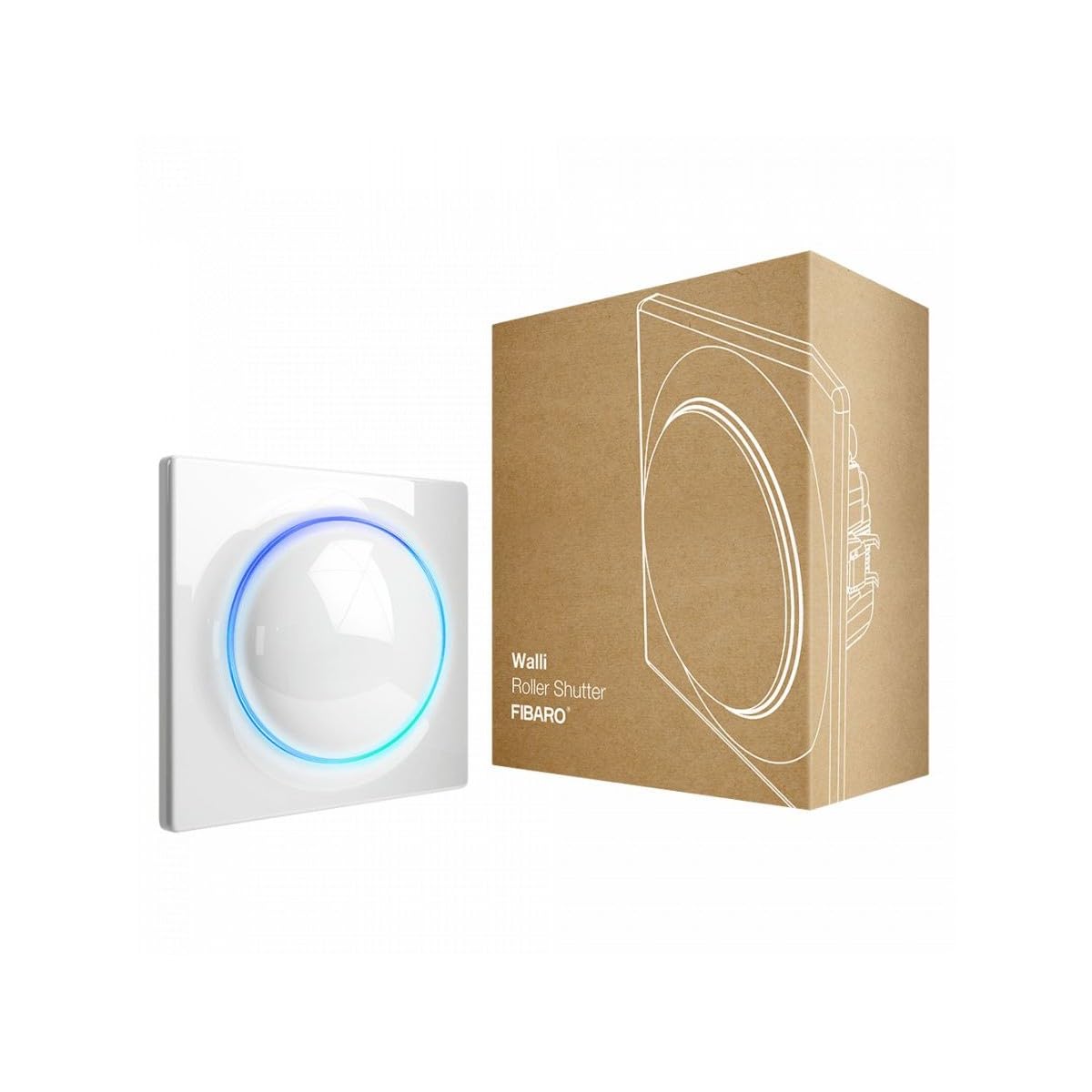 Fibaro Walli Roller Shutter/Z-Wave Plus Smart Wall Blinds and Gates Switch, FGWREU-111 , White