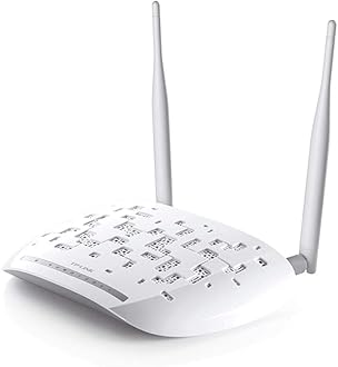 TP-Link 300 Mbps Wireless N VDSL/ADSL Modem Router, Support Modem Only Mode, 1 USB, 2.0 Port, UK Plug (TD-W9970)