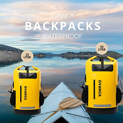 Gvanca Waterproof Dry Bag Backpack For Kayaking, Roll Top Closure Dry Backpack For Kayak, Dry Sack For Outdoors Water Activities Boating Sailing Canoeing Rafting Diving Fishing And Camping #TOP3
