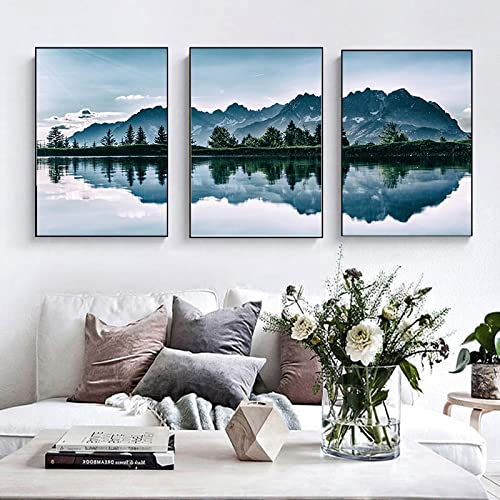 Peinture paysagère arbre et montagne KEBIA pour créer une ambiance zen dans votre chambre