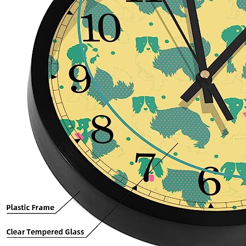 Horloge murale silencieuse à quartz Border Collie maison cuisine bureau - 4