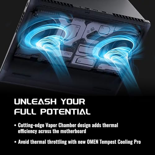 Image of HP Omen MAX 16 RTX 5060 Pro Gaming Laptop, 16 inch WQXGA 240Hz, AMD Ryzen AI 9 HX 375(Beats Intel i9), NVIDIA RTX 5060, 32GB DDR5 RAM, 1TB SSD, RGB Keyboard, Wi-Fi 7, W11 P, Bundle with PCO Laptop Cooler