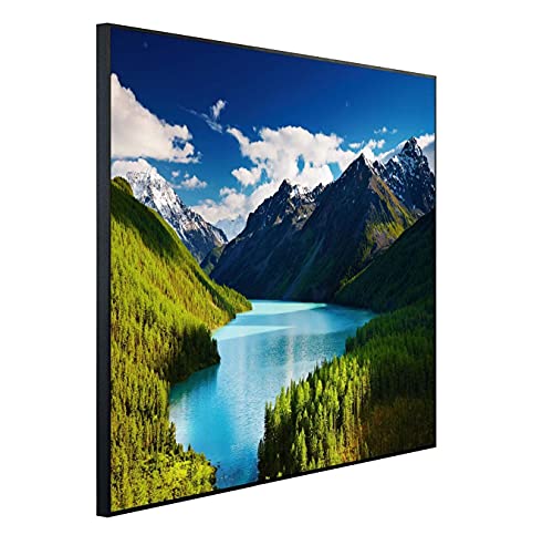 Ecowelle Infrarotheizung mit Bild | 900 Watt | 60×120 cm | Infrarot Heizung| | Made in Germany| d 28 Colorado Berge und Wasser
