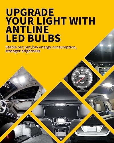 Antline DE3175 DE3021 DE3022 3175 31MM 1.22”LED Bulb White, Super Bright Canbus Error Free 12 Volt Replacements for Interior Dome Map Vanity Mirror Sun Visor Lights (Pack of 10) - Thumbnail 6