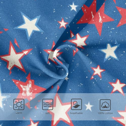 Wusikd Red White Blue Stars Boys' Underwear Cotton Boys Briefs Soft Toddler Underwear 2T3