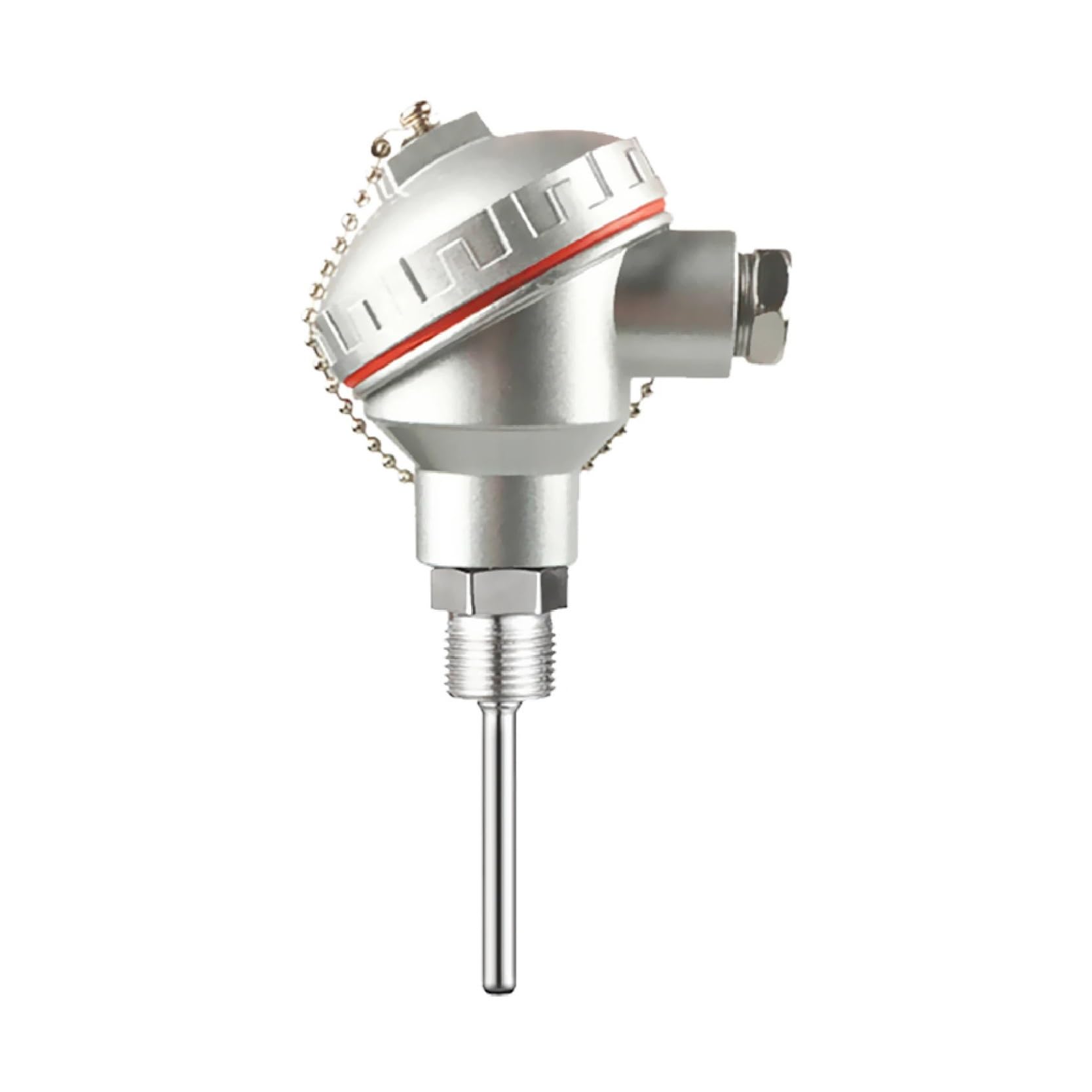 sensor Transmisor de temperatura PT100 RTD impermeable con salida de 4-20 mA y sonda de acero inoxidable for medición de líquidos.(4-20MA,250mm)