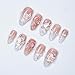 Bridal Nude Pink Wedding Handmade Press on nails, Long Short Press Nails Tips Full Cover 10Pcs Bridal Nude Pink Wedding Press on Nails Fake Nails 3D Easy Wear