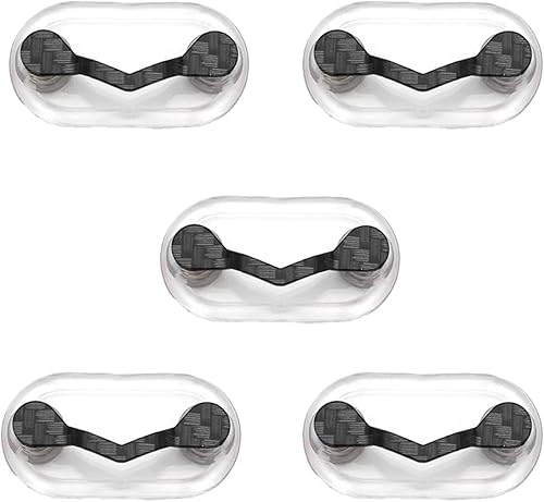 Paquete de 5 soportes magnéticos para gafas, soporte para gafas, soporte para lentes de sol, placa de identificación para hombres y mujeres (fibra