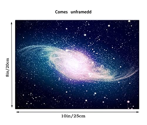 Universe Starry Sky Wall Art Outer Space Fantastic Nebula Galaxy Painting Pictures ，For Bedroom, Living Room, Bathroom Decor ，Posters For Kids, Boys Or Girls Room ，Astronomy Picture Modern Artwork Set Of 6 （ 8" X10" ） Unframed #TOP5