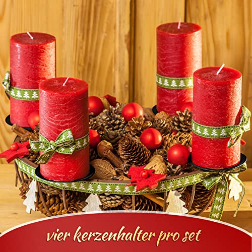 Miniatura 7 de 4 Portavelas De Corona De Adviento Candelero De Corona De Navidad Soporte De Velas De Adviento Plato De Velas De Metal Negro Para Corona Diy Adornos Mesa 6 Cm 2,36 Pulgadas De Diámetro
