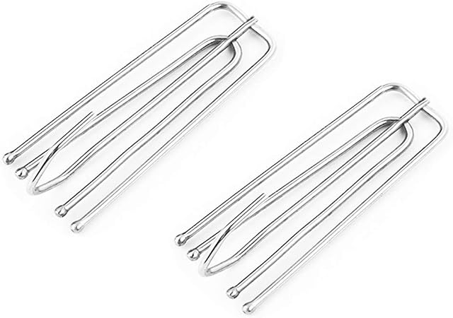 30 Pcs Stainless Steel Curtain Hooks Pinch Pleat Curtain Hook Heavy Duty Metal Curtain Deep Prong Hooks